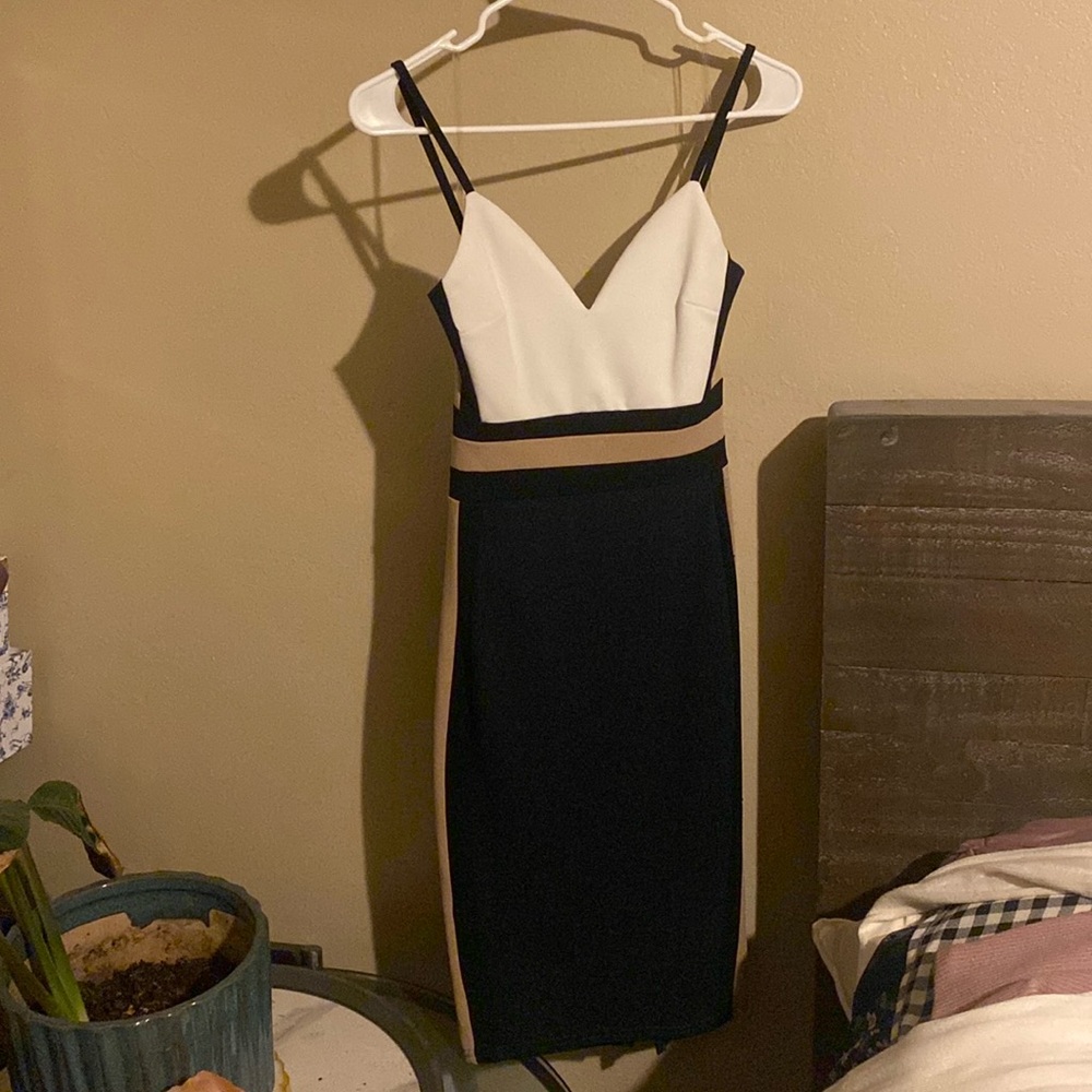 Windsor Color Block Party Dress Medium